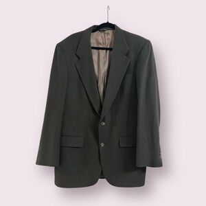 Vintage Bill Blass Olive Green 100% Camel Hair Men's Blazer GORGEOUS So Classy